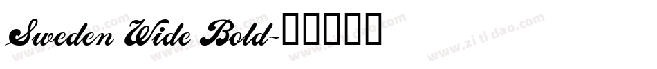 Sweden Wide Bold字体转换